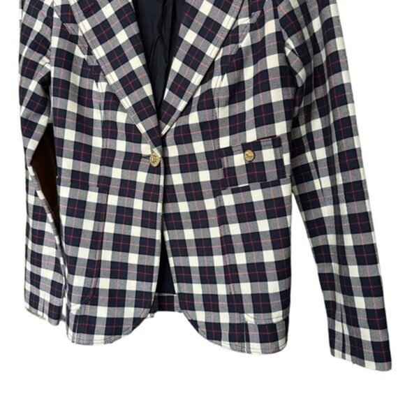 Smythe Duchess Checked Blazer Elbow Patch  Women Size 2 - Picture 5 of 7